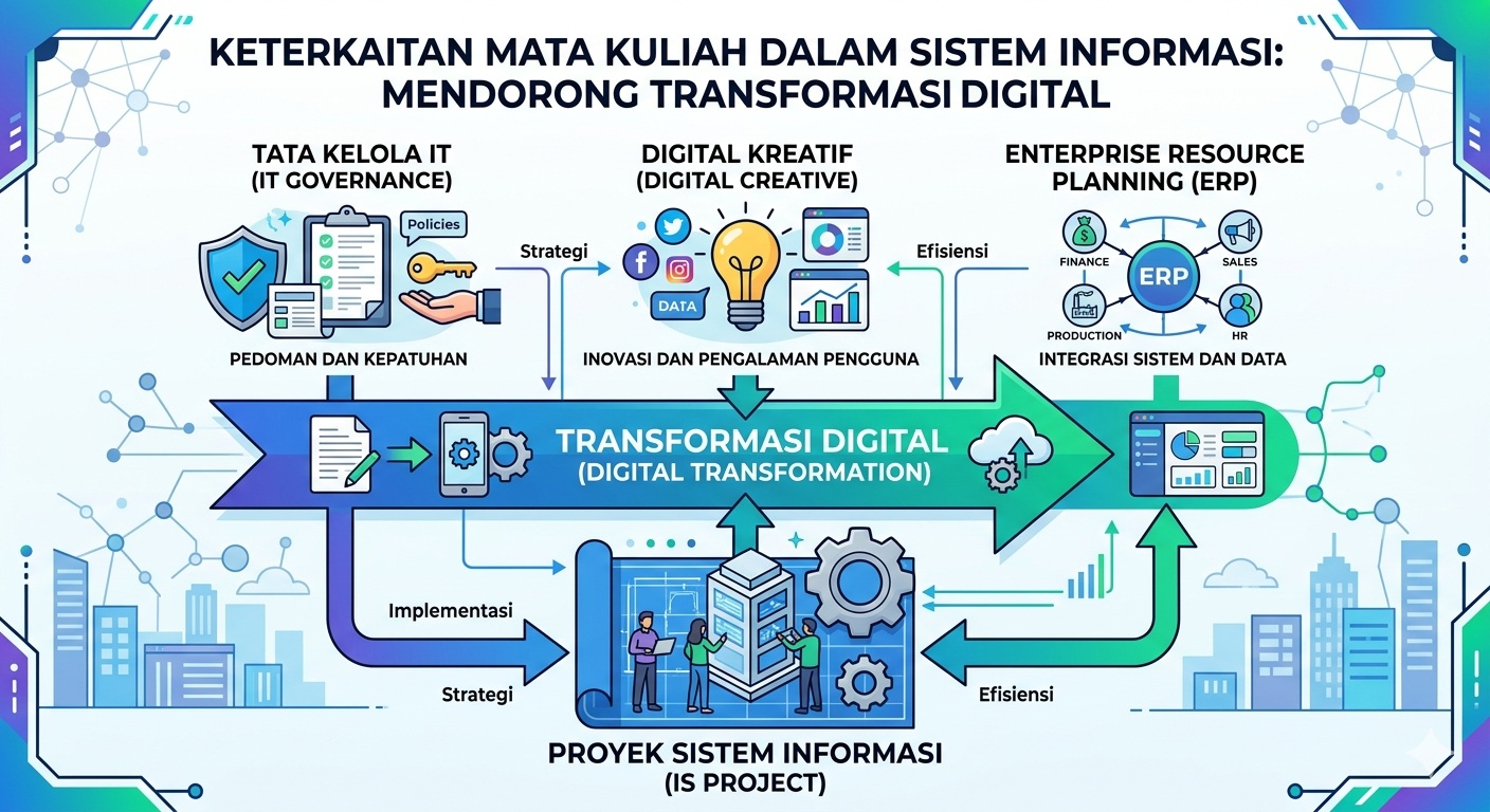 Proyek Sistem Informasi, Transformasi Digital, Digital Kreatif, Tata Kelola IT dan Enterprise Resource Planning (ERP)